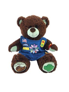Build a Bear Girl Scout Thin Mints Cookie Bear Plush Brown with Uniform